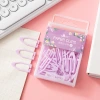 Wholesale of creative boat-shaped paper clips in boxes. Convenient for students to organize test papers. Boat-shaped clips for office storage. Paper clips Application Scenario